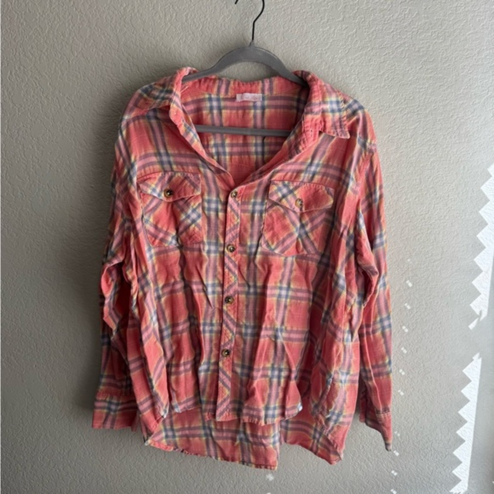 pink lily pastel flannel